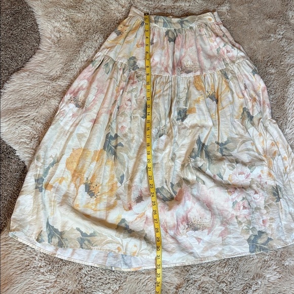 H&M Floral Midi Skirt - Cream and Yellow - Picture 4 of 5